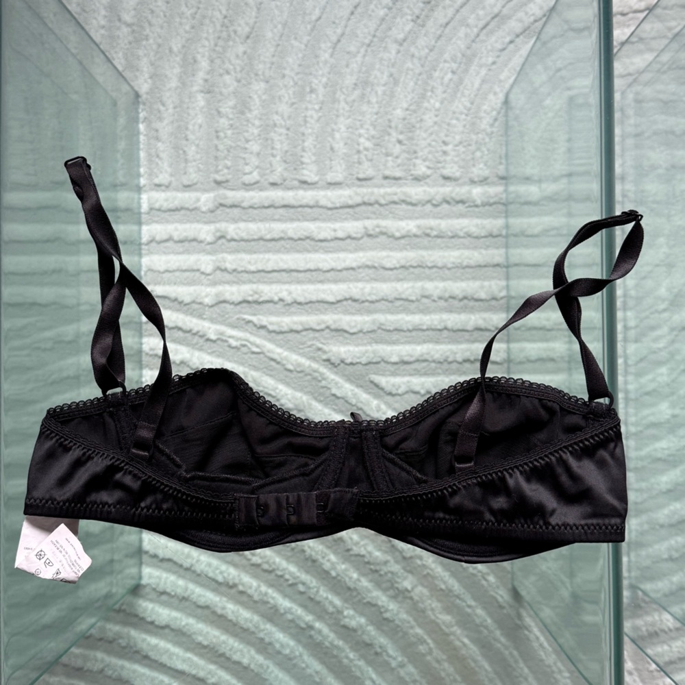 Dolce & Gabbana Luxurious Black Satin Bra - Picture 4 of 6